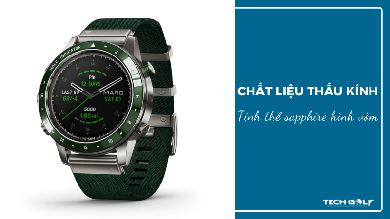 Dây đeo đồng hồ golf Garmin MARQ Golfer Limited Edition có chất liệu bằng nylon jacquard màu xanh lam