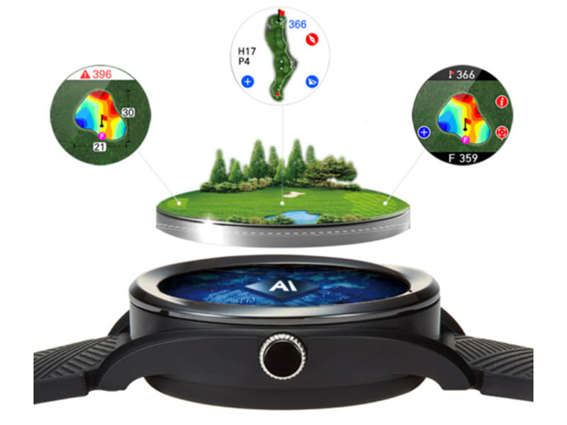 Đồng hồ golf GPS Voice Caddie T7 W luôn cập nhật đầy đủ và nhanh chóng các dữ liệu quan trọng cho golfer trên mọi địa hình