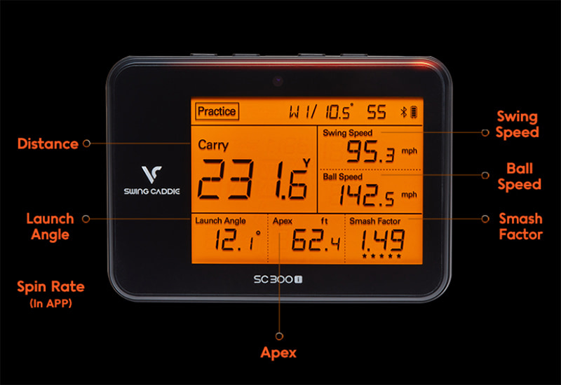 Máy đo tốc độ swing golf Voice Caddie SC300i đa dạng chức năng, giúp cho golfer xem nhanh các thông số đo cụ thể
