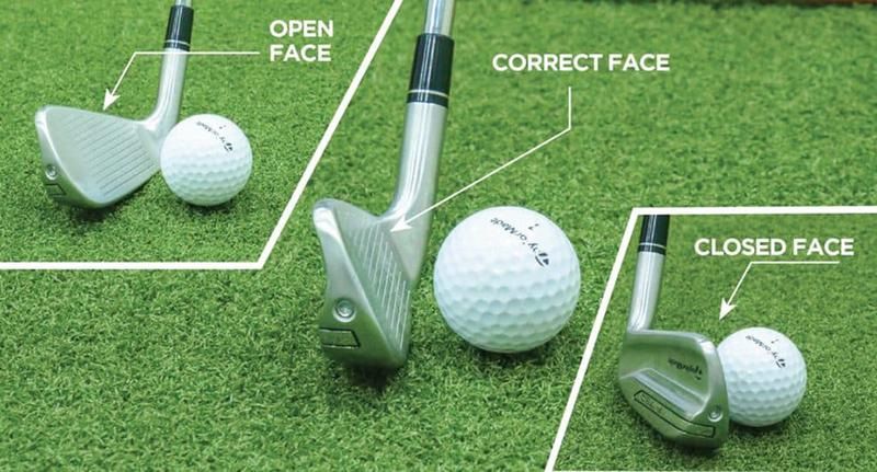 Golfer chú ý đặt mặt gậy chuẩn để tránh lỗi bóng