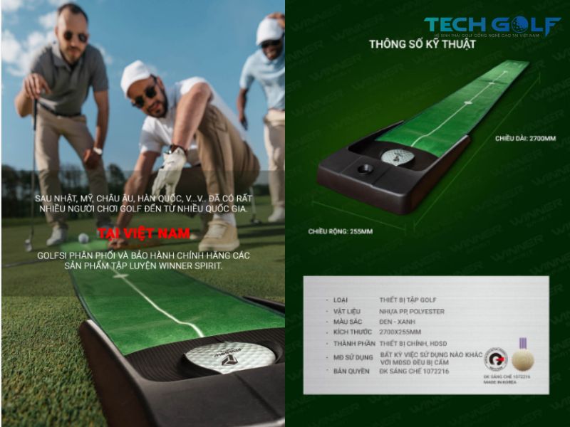 Thảm Golf Nhả Bóng MIRACLE 580