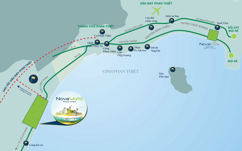 Sân golf NovaWorld có vị trí đắc địa