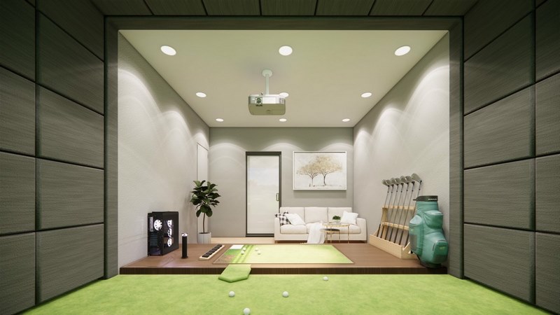 Techgolf thiết kế bản vẽ phòng golf 3D GTS ngay trong ngày