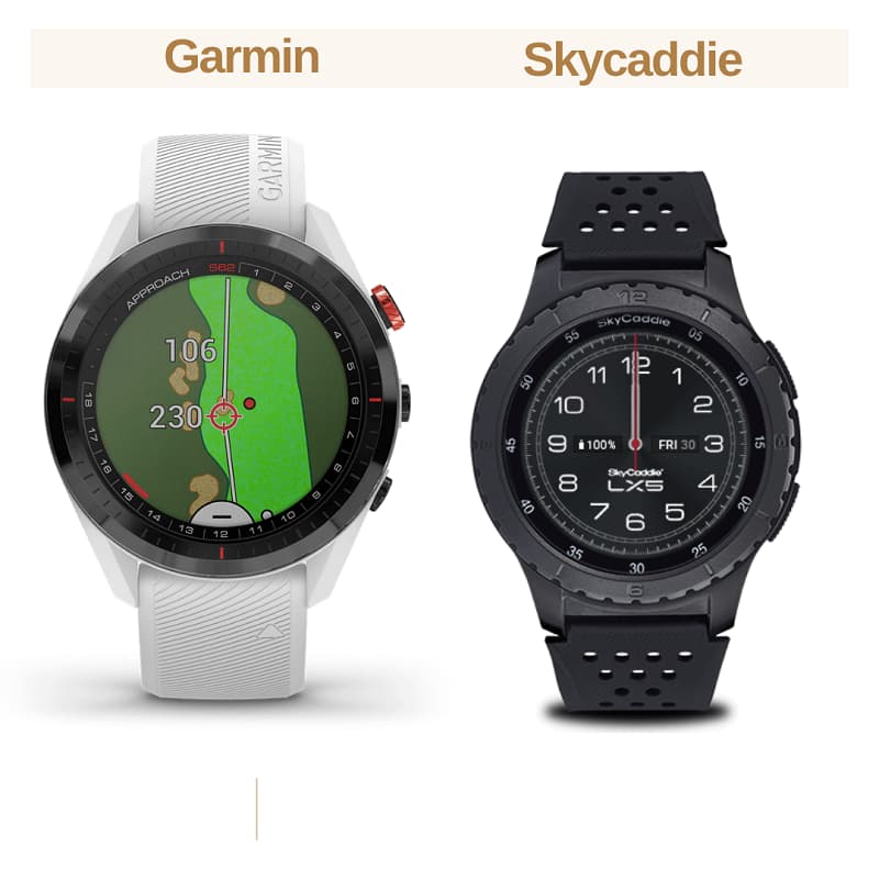 Đồng hồ golf thông minh Skycaddie-vs-Garmin