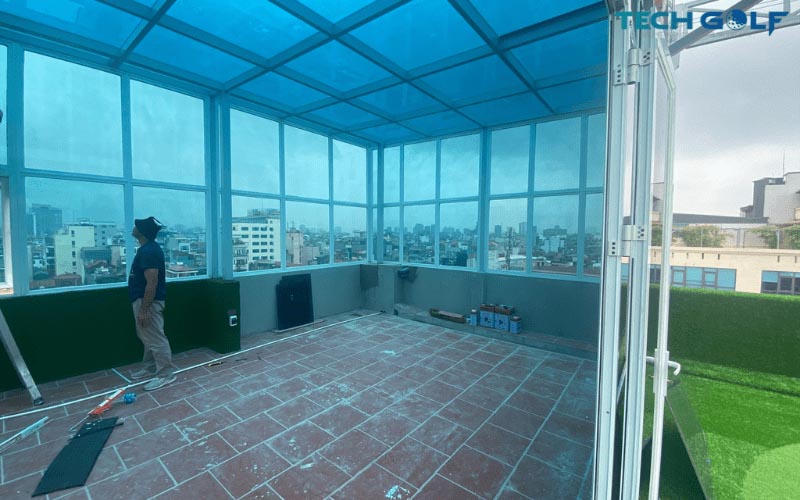 Không gian lắp đặt phòng golf 3D OKONGOLF