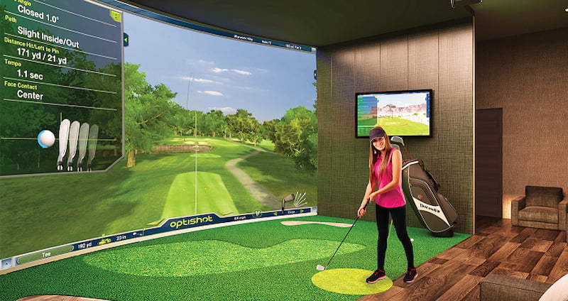 Phòng golf 3D được thiết kế mang đến sự tiện lợi cho golfer