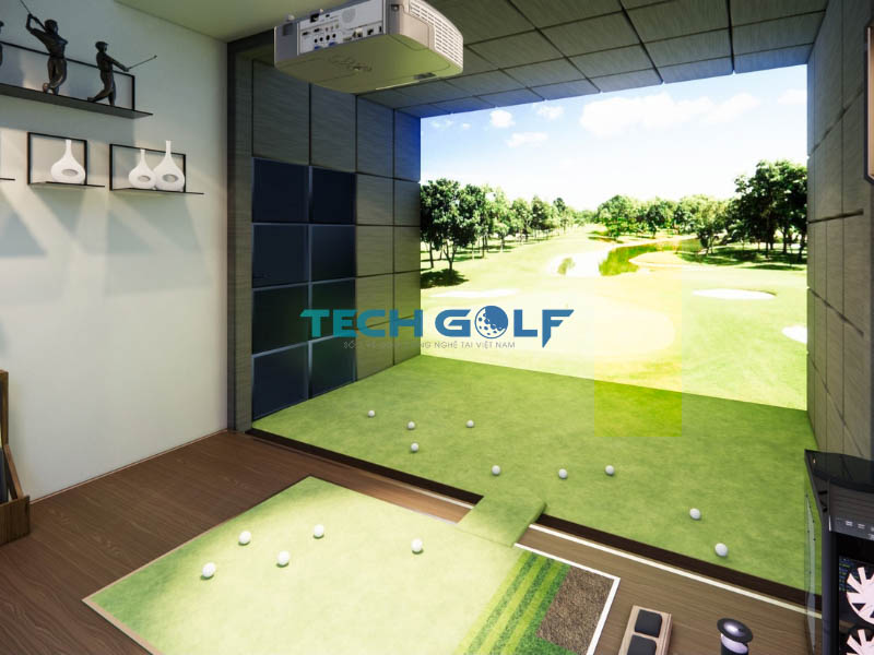 Đội ngũ kỹ sư Techgolf lên phương án thi công dự án golf 3D tại Long An 