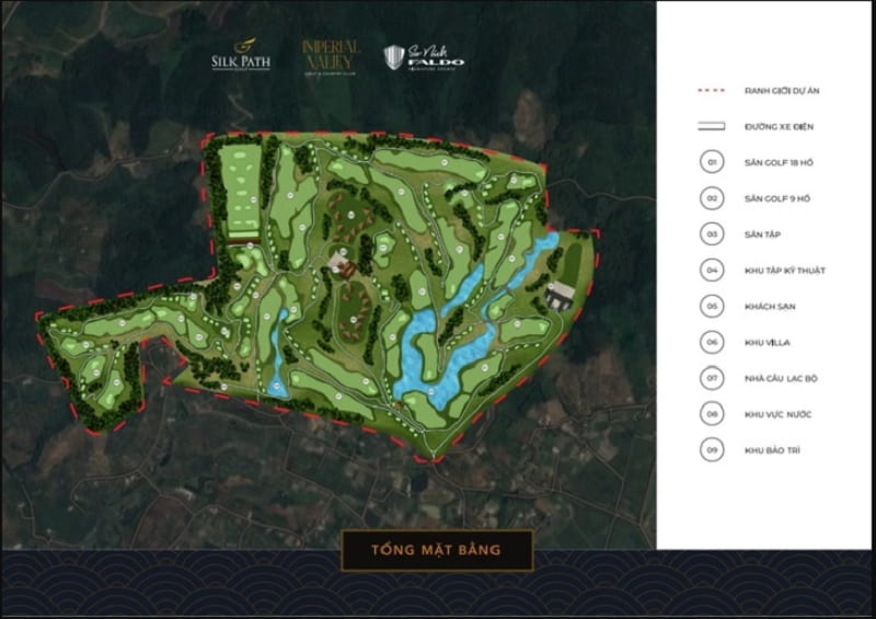 Mặt bằng thiết kế sân golf Silk Path Đông Triều