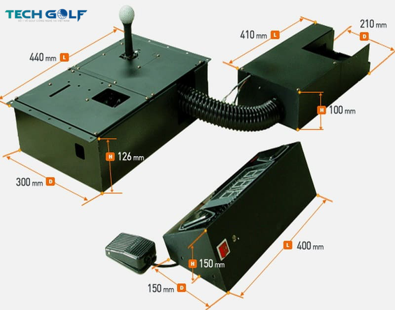 Các thông số của hệ thống Auto tee (máy nâng bóng tự động)