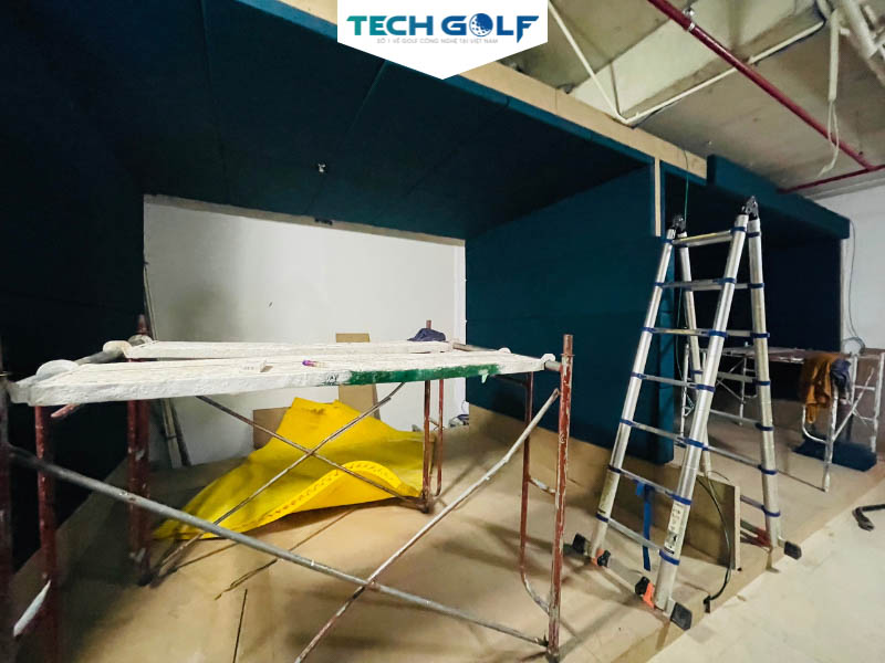 Thi công phần khung dự án chuỗi phòng tập golf 3D GTS