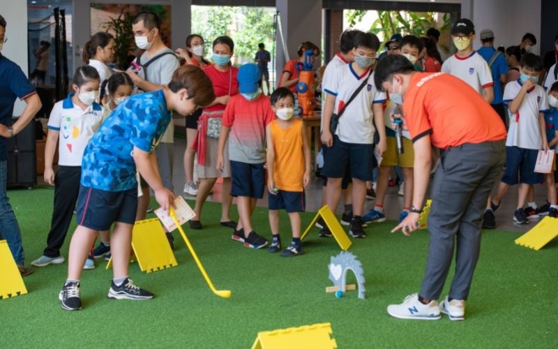 Các bài giảng tại đây đều được thiết kế độc đáo, nhằm mang đến sự hưng phấn cho các golfer nhí