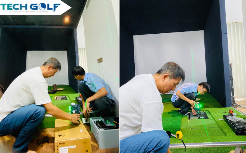 Mr. Kim Han Ho trực tiếp lắp đặt bộ vi xử lý và thảm swing