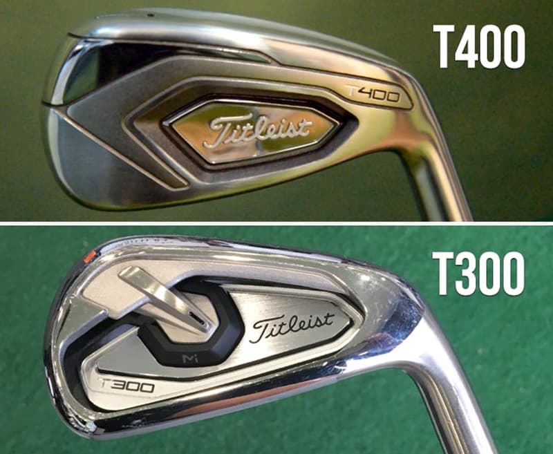Hình ảnh so sánh giữa Titleist T300 và T400