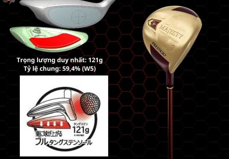 Majesty Prestigio 12 Ladies được làm từ chất liệu cao cấp