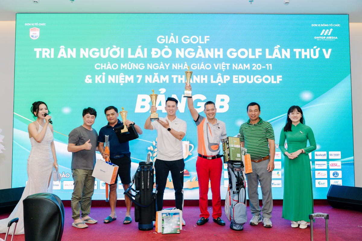 Các golfer bảng B xuất sắc đạt giải Nhất, Nhì, Ba