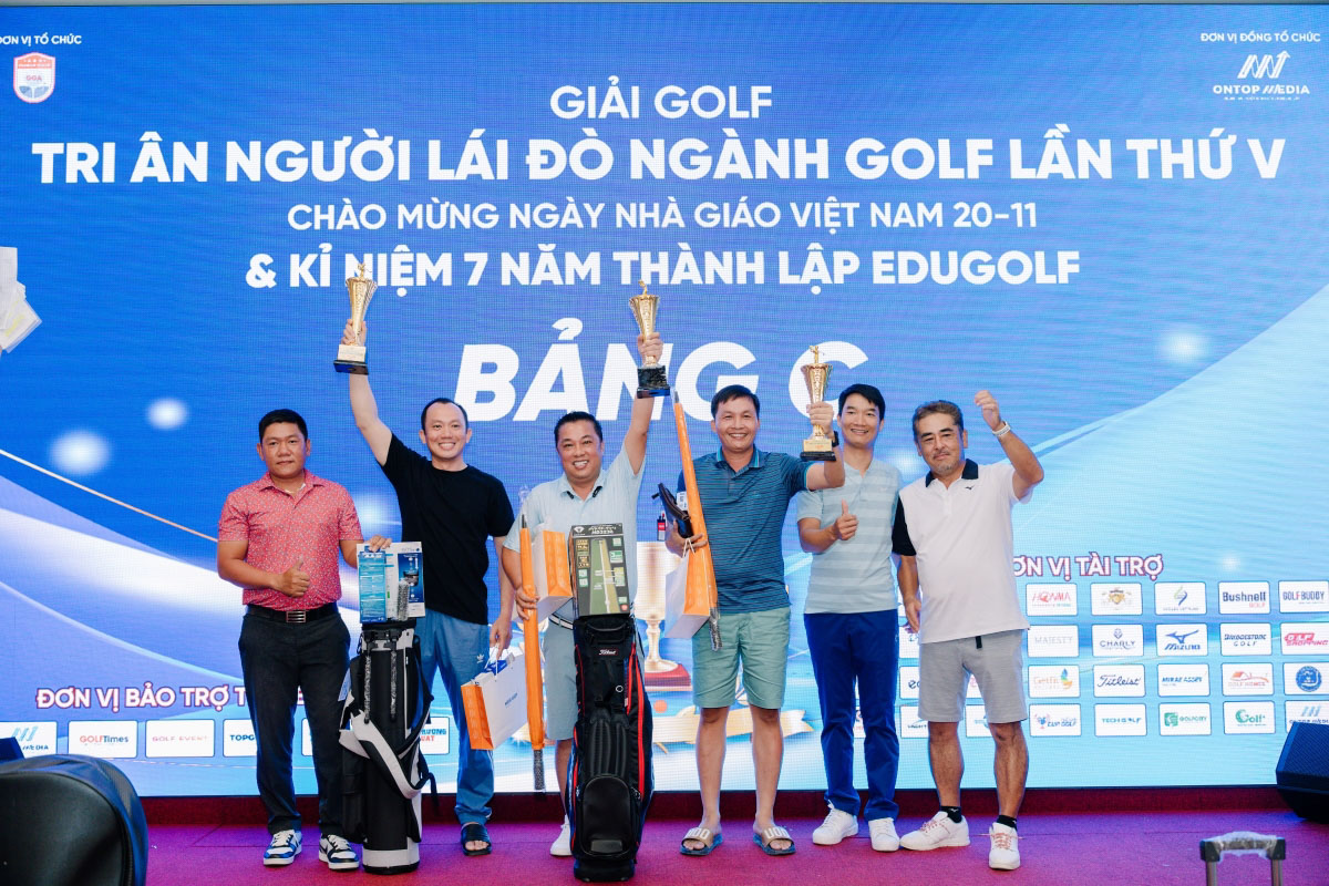 Các golfer bảng C xuất sắc đạt giải Tri ân Người Lái Đò ngành golf lần thứ V