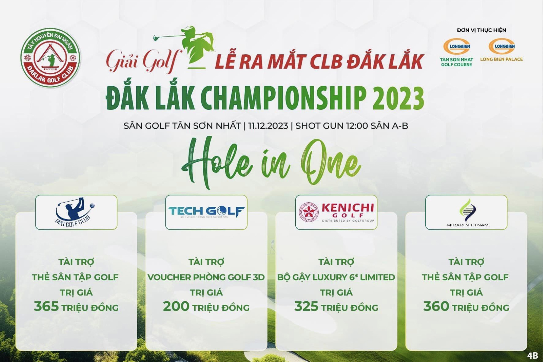 Techgolf tài trợ voucher lắp đặt phòng golf 3D trị giá 200 triệu