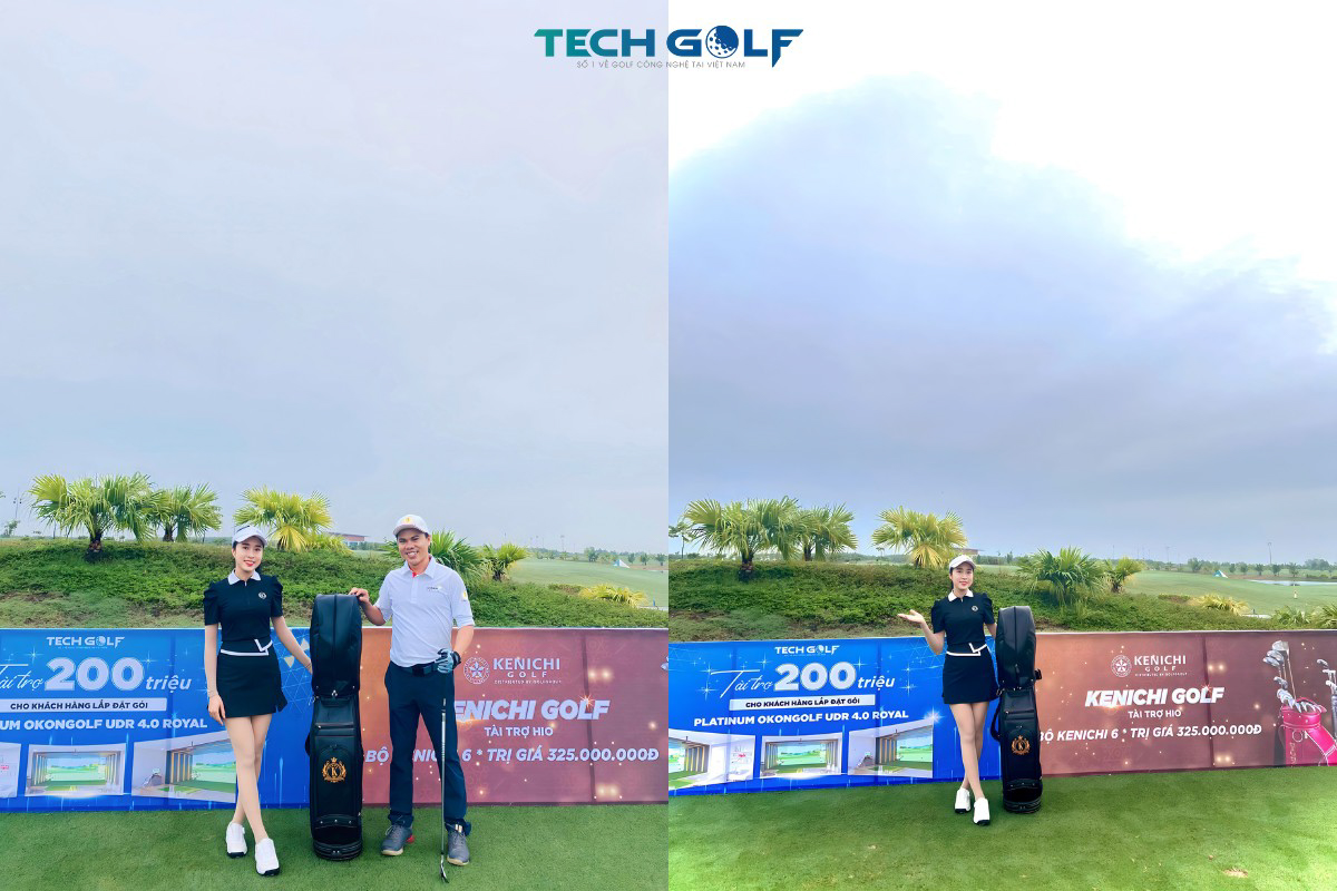 Golfer tươi tắn tại hố HIO từ Techgolf và Kenichi