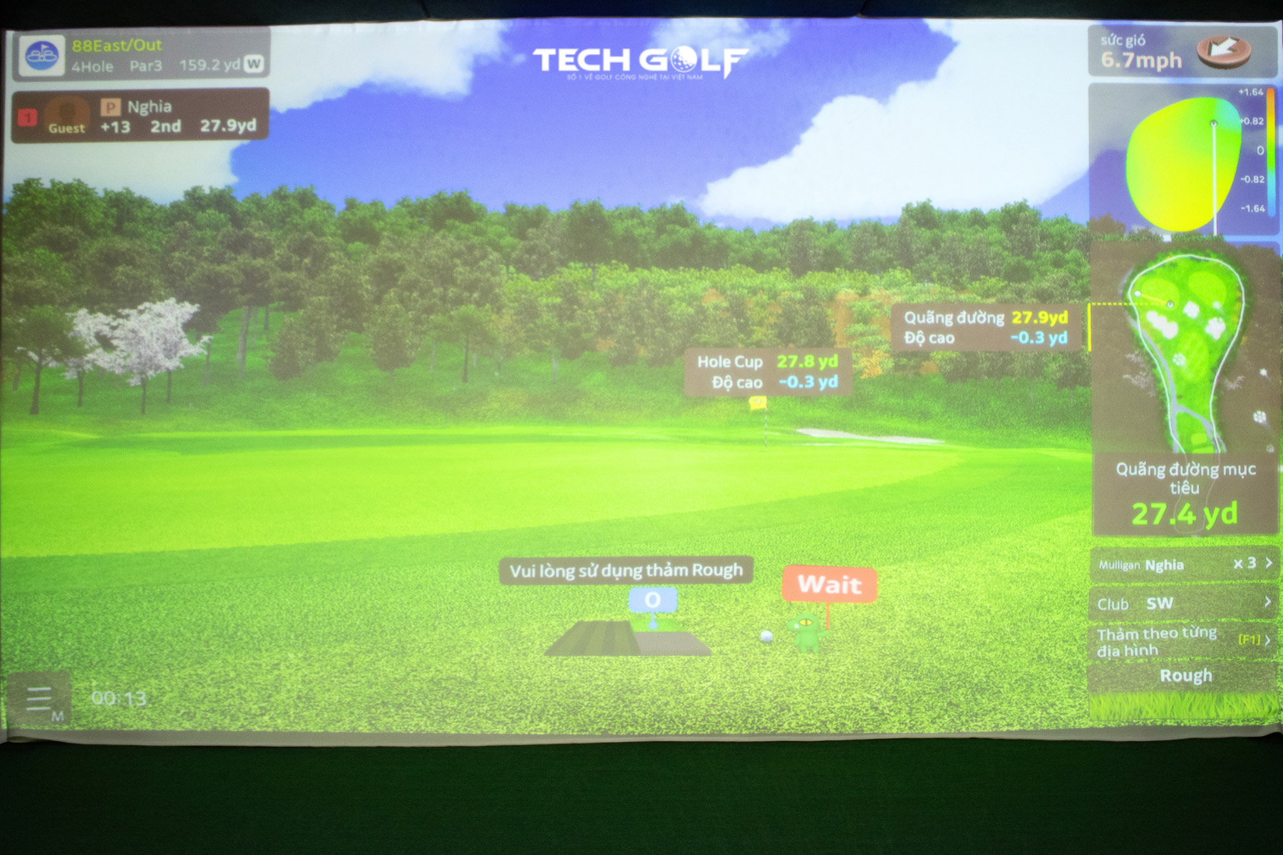 Đồ họa sân của phần mềm Kakao VX chân thực và sống động