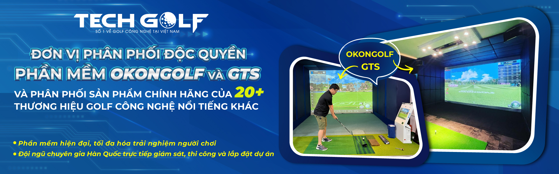 Techgolf là đơn vị phân phối độc quyền phần mềm Okongolf và GTS tại Việt Nam