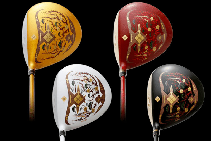 Gậy golf Honma Beres B08 Aizu 2 sao (trắng) được tô điểm bởi hoạ tiết sơn mài