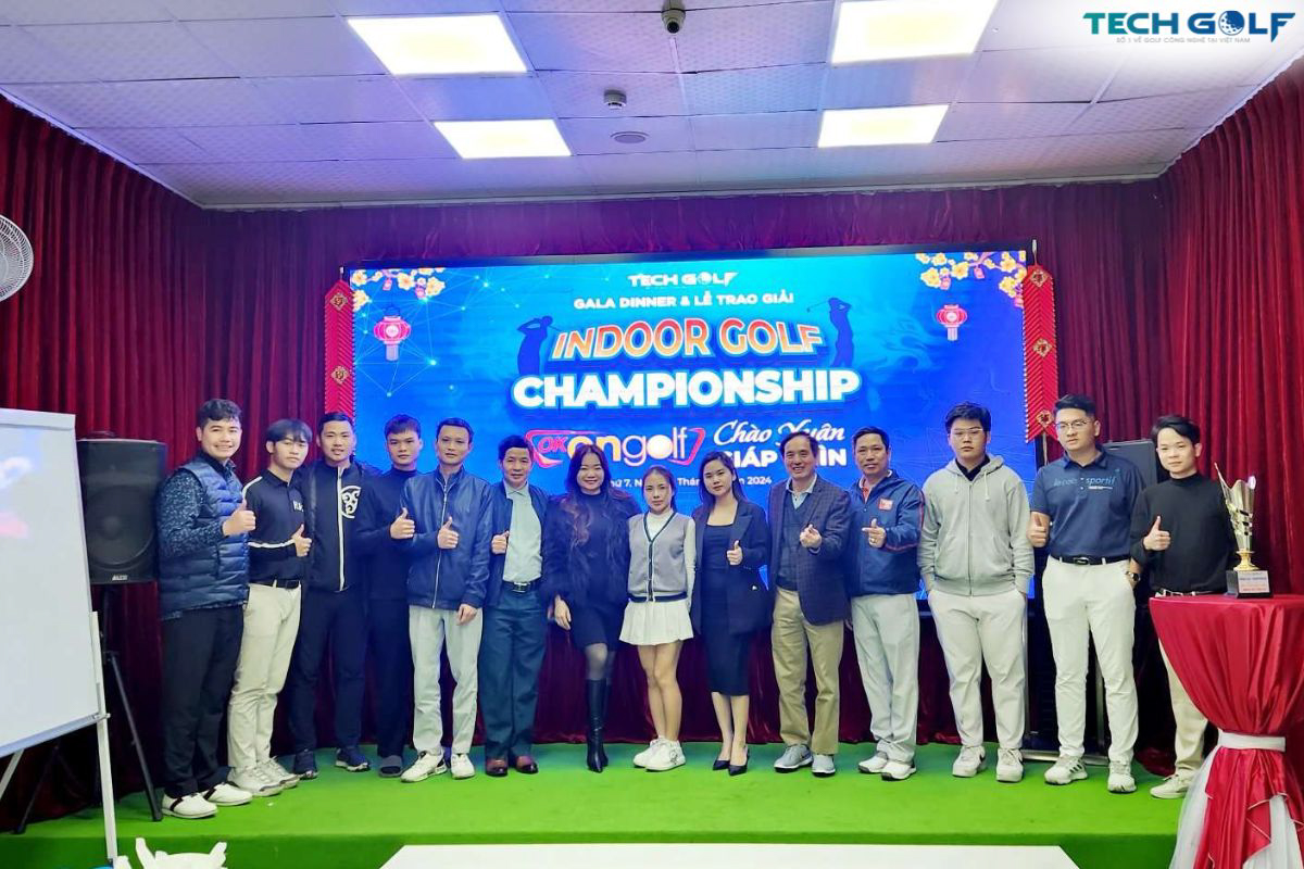 Đại diện Techgolf tri ân các golfer và khách mời tham dự giải golf 3D Okongolf Chào Xuân Giáp Thìn