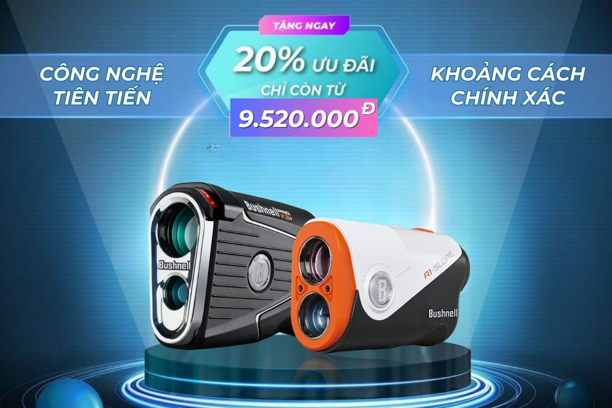 Techgolf ưu đãi 20% khi mua ống nhòm Bushnell Pro X3+ và A1-Slope