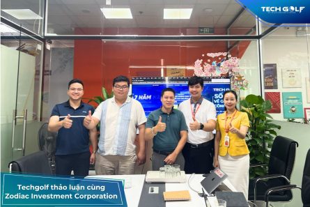 BLĐ Techgolf gặp gỡ BLĐ Công ty Cổ phần Đầu tư Hoàng Đạo